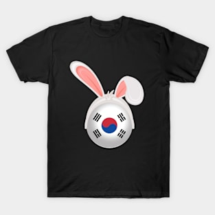 happy easter South Korea bunny ears flag cute designs T-Shirt